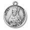 Round 7/8" St. Augustine w/20" Chain - Sterling Silver medal comes with a 20" genuine rhodium-plated curbl chain and presents in a deluxe velour gift box. Made in the USA. Engraving Option Available  