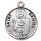 Saint Daniel Medal ~Round 7/8" Sterling Silver with a 20" genuine rhodium-plated, stainless steel chain in a deluxe velour gift box.
Dimensions: 0.9" x 0.7"(22mm x 18mm)
Weight of medal: 3.3 Grams.
Engraving Option Available. Made in the USA