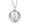 Saint Daniel Medal ~ Round 7/8" Sterling Silver with a 20" genuine rhodium-plated, stainless steel chain in a deluxe velour gift box. Engraving Option Available. Made in the USA
