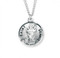 St Dennis Round 7/8" medal. Medal is sterling silver and comes with a 20" genuine rhodium plated curb chain.  Medal presents in a deluxe velour gift box.  Made in the USA. Engraving option available.

 