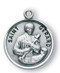 Round Sterling Silver St. Gerard medal/pendant comes on a 20" genuine rhodium plated curb chain. Saint Gerard is the Patron Saint of pregnancy and safe delivery.
Dimensions: 0.8" x 0.7"(21mm x 18mm)
Weight of medal: 3.3 Grams.
Made in the USA.  Engraving Available