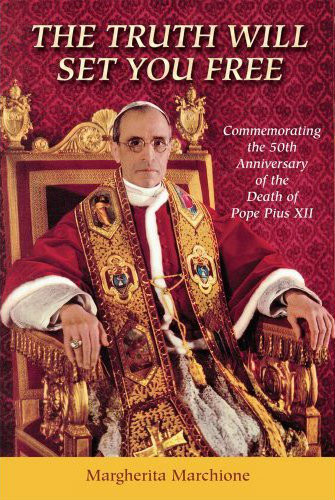 The Truth Will Set You Free commemorates the 50th anniversary of the death of Pope Pius XII (October 9, 1958). On the fiftieth anniversary of the death of Pius XII, Sr. Margherita Marchione recalls the outstanding contribution that his life made to the world. Sr. Margherita has long been in the forefront of the battle to restore the reputation of this contribution of Pope Pius XII to its saintly rank. This selection of her writings and of others bears testimony to her passion for truth.  Her work issues a challenge to all Catholics to learn the truth and speak out courageously. It adds a new level of information concerning the work carried out by this dedicated servant of God.