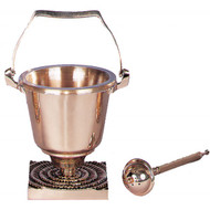 Holy Water Pot comes supplied with sprinkler and  clear plastic liner for interior of holy water pot. Metals available are bronze or brass. Finishes available are high polish or satin. Oven baked for durability. Liners and sprinklers can be acquired separately