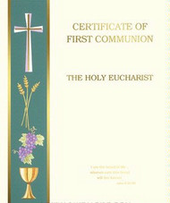 Pre printed Certificates of First Communion, Banner Syle