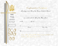 Pre-Printed Confirmation Certificates XB104
Parchment Confirmation Certificates. 50 - 8 x 10 Gold Foil Certificates per box. Preprinted or Laser Compatible.  Includes layout guides and wording ideas 

(HG220) Parchment Holy Cards
Size: 2-3/4" x 4-1/4"
100 per box

(TB 360)  Parchment Program Booklet
Size: 5" x 7"
100 per box

(BK101) Parchment Bookmark

21/4" x 6 1/4"
100 per box