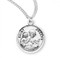 Round St. Joseph Sterling silver medal with a 20" genuine rhodium plated chain. Comes in a deluxe velour gift box.
Dimensions: 0.9" x 0.7"(22mm x 18mm)
Weight of medal: 3.3 Grams.
Engraving option available. Made in the USA
