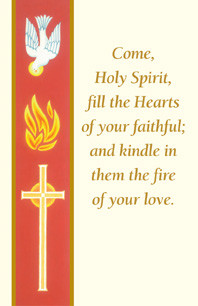 Confirmation Holy Card, Banner Style. 
2 3/4" x 4 1/4". 100 per box (Gold Ink). Matching Certificate (XC104,) Bulletin (TB102),  and Bookmark (BK375) Available