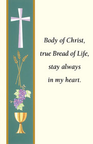 Communion Holy Card, Banner Style