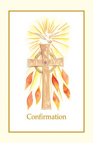 100 ~ 5-1/2" x 8-1/2" (folded) confirmation bulletins. 100 per box. Coordinating Certificates (XS104, XS114), Holy Cards (HG104), Sponsor Folders (XS108) are available

 