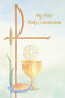 First Communion Booklet measures 4' x 6" , and has 48 pages. 50 booklets per boxunion Booklet 