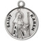 Saint Karen Medal ~ Round sterling silver St. Karen medal/pendant. St. Karen Medal comes on an 18" Genuine rhodium plated fine curb chain. A deluxe velour gift box is included. Made in the USA. Engraving Available
