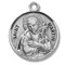 Saint Martin de Porres Medal ~ Solid .925 sterling silver round St Martin de Porres medal/pendant. 20" Genuine rhodium plated curb chain and a deluxe velour gift box are included. Made in the USA. Engraving Available