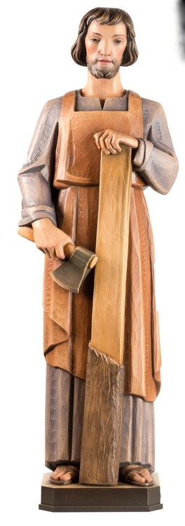Wood Carved Statue in color, from Demetz Art Studio in Italy.  Statue is Hand Carved in Linden Wood, high relief, shown in traditional colors.  Available in multiple sizes and in fiberglass.  Please inquire at 1.800.523.7604 for pricing