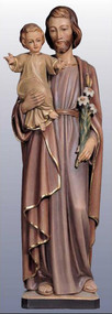 Wood Carved Statue in color, from Demetz Art Studio in Italy.  Statue is Hand Carved in Linden Wood, high relief, shown in traditional colors.  Available in multiple sizes and in fiberglass.  Please inquire at 1.800.523.7604 for pricing


