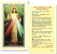 The Chaplet of Divine Mercy,  Laminated Holy Card  