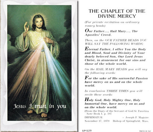 Divine Mercy Paper Holy Card, 529 - St. Jude Shop, Inc.
