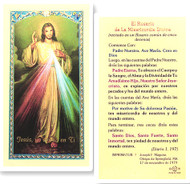 El Rosario de la  Misericordia Divina, Laminated Holy Card 