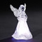 The LED Angel Statue Figurine when lit up in purple.