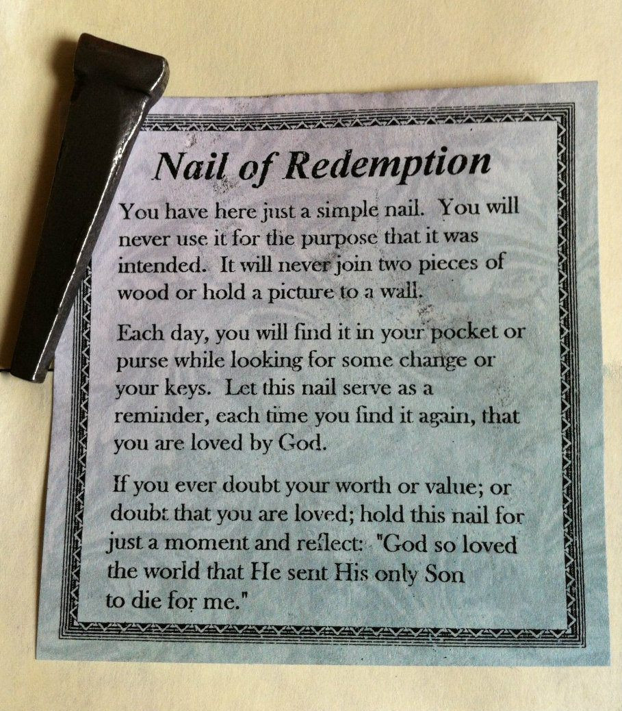 Nail of Redemption Token and Prayer Card - St. Jude Shop, Inc.