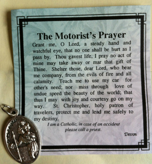 Inspirational Moments, Motorist's Prayer Card with St