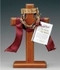 7.5" Crown of Thorns Desk Cross. Crown of Thorns Desk Cross is made of Wood/resin/fabric. Gift Box.