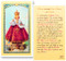 Prayer to the Infant Jesus of Prague Laminated Holy Card. Card is a clear, laminated Italian holy card with gold accents.  Features World Famous Fratelli-Bonella Artwork. 2.5'' X 4.5'' 
