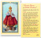 Infant of Prague Novena  Holy Card. This card is a clear, laminated Italian holy card with gold accents. Features World Famous Fratelli-Bonella Artwork. 2.5'' X 4.5'' 