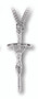 1.75" Antique Silver Papal Crucifix with 24" Chain (Boxed) 