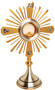 Four evangelist monstrance
Gold ostensorium
Sunburst gold ostensorium
