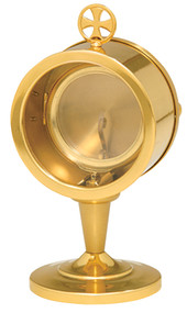 24k Gold plated. Secure acrylic glass luna for 2 3/4" host. 7 1/2" height overall