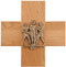 Mounted on 16" x 16" oak cross plaque Cast figures finished in statuary bronze or 24K gold plated