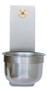 Stainless Steel Holy Water Font with solid brass cross. 3" x 9" Backplate. 5" Diameter bowl