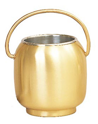 This 6-1/4" tall holy water bucket has a beautiful bronze satin finish and it comes with an asperigal to sprinkle the water as well as a removable liner for easy maintenance. Shop our collection of quality church supplies at St. Jude Shop.
Pot: 6-1/4" Tall
Sprinkler 9-3/4" Length
Bronze, satin finish