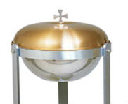 Individual Parts and extra items for Baptismal Font K300.  Satin Bronze Cover or Polished Brass cover or Stainless steel bowl ~ 13-1/4" dia. x 5-1/2"Height.  Items are extra pieces for Baptismal Font #300