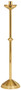 Paschal Candle Holder. Highly polished and clear lacquered. Dimensions: 44" height, 10-1/2" base, 1 15/16" socket.