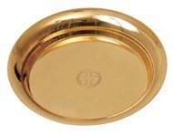Ring Tray is 4 3/4" diameter. Stainless steel or 24k gold plated