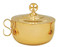 Gold Plated Ciborium.  Four sizes to choose from ranging from 4 1/2" to 5" Height with host capacities from 300 to 750.  Host capacity (Based on 1 1/8" Host)