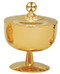 Gold Plated Ciborium. Host capacity (Based on 1 1/8" Host). Four sizes to choose from ranging from 5" to 7"  Height. Host capacities from 100 to 1000

 