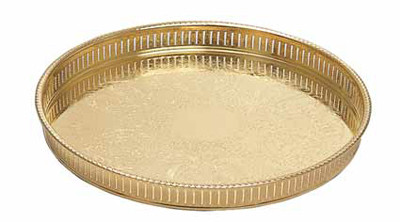 12 3/4" diameter. Silver plated or 24K Gold plated