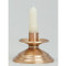 Bronze, Satin Finish Candlestick. 2" Height, 4" Base. 7/8" socket. Complementary Crucifix K535-AC