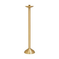 42" Height, 10 1/2" Base, 1 15/16" Socket. Top Section is Removable - Breaks at the Node. Available in Satin Brass Finish. Rigid or Processional