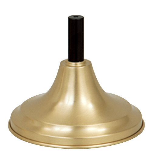 Base only. Solid brass. 9˝ base with plug. Satin brass.