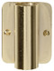 Bright Brass plated permanent torch pew bracket is 3"H x  2 3/8"W. Extends out 1 1/4" from Pew