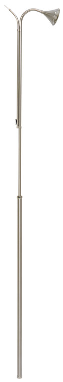 Candle Lighter with needle eye holder for taper with 30" rigid handle.  Candle lighter has a 60" overall height. Candle lighter comes in Satin Brass or Nickel Plated
