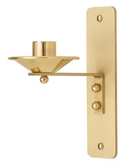Two-tone satin and bright finish. Brass back plate 1-3⁄4˝ x 6-1⁄2˝, extends 5˝, 7⁄8˝ socket.