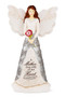 8" Angel holding Flower
Inscribed with: "A Mother loves with all her Heart"