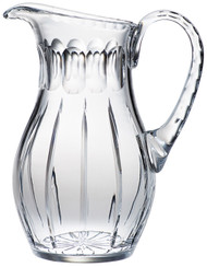 Imported Crystal Flagon has a engraved motif. 9 1/4" Height . 52 ounce capacity