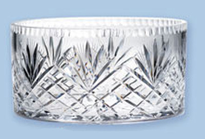 Imported Crystal Bowl measures 3"H x 6"D