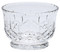 Imported crystal bowl measuring 4" high with a 5-3/4" diameter.