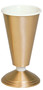 Vase with Aluminum Liner. 12˝H., 6˝ base. Polished brass. Metal nodes can be substituted for nylon at no extra charge.